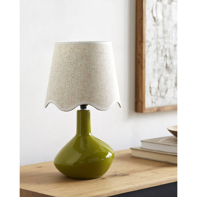 Eiman Rustic Green/Wheat Table Lamp Lighting TriadCommerceInc
