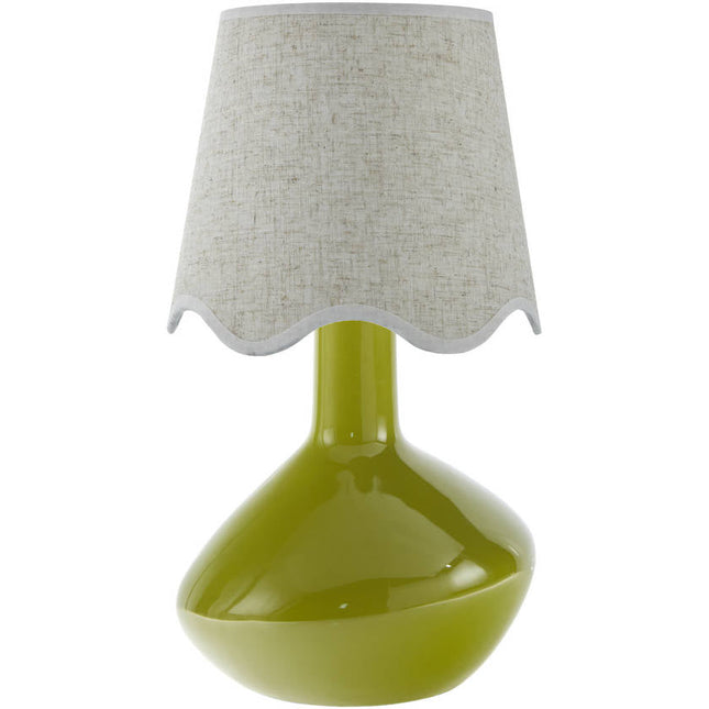 Eiman Rustic Green/Wheat Table Lamp Lighting TriadCommerceInc 15"H x 9"W x 9"D