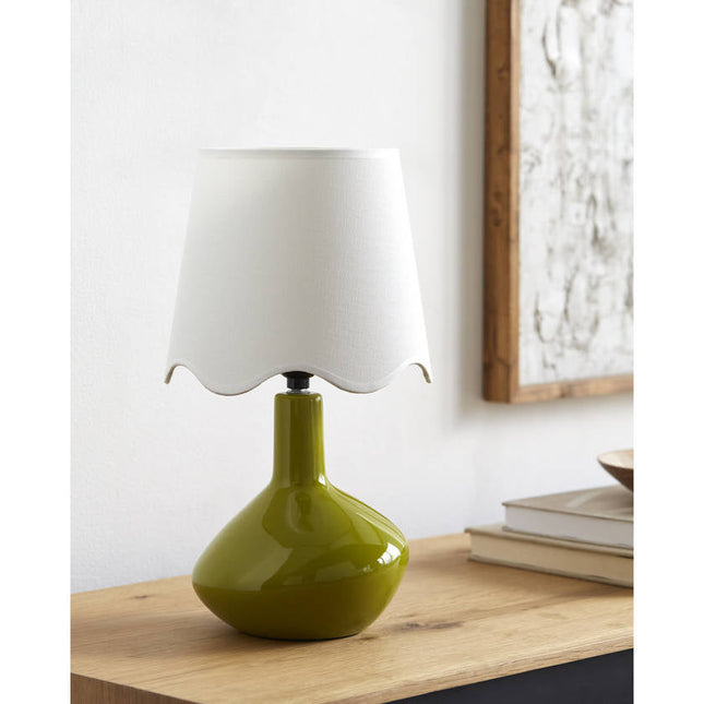 Eiman Rustic Green/White Table Lamp Home Decor > Lighting > Lamp > Table Lamps TriadCommerceInc