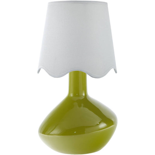 Eiman Rustic Green/White Table Lamp Home Decor > Lighting > Lamp > Table Lamps TriadCommerceInc 15"H x 9"W x 9"D