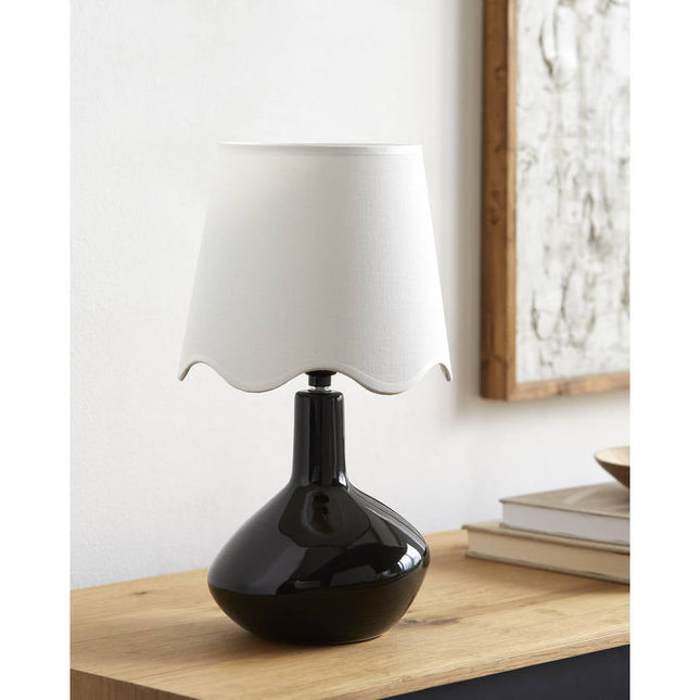 Eiman Rustic Black/White Table Lamp Lighting TriadCommerceInc