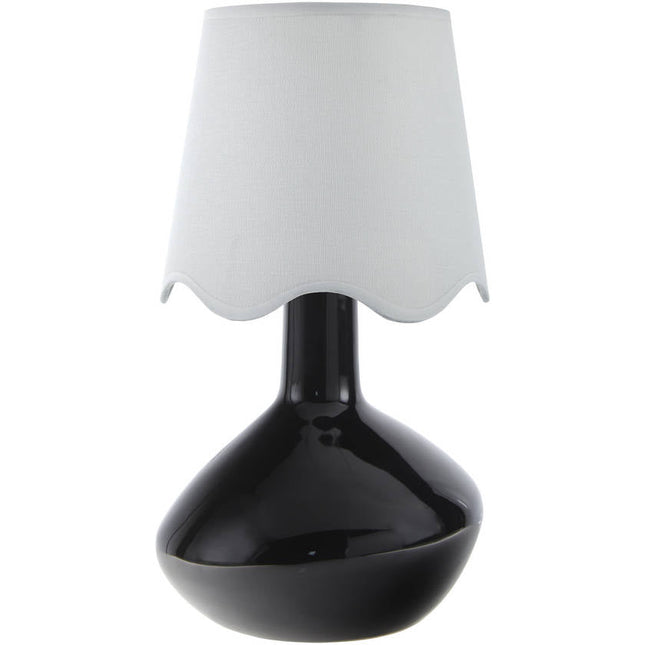 Eiman Rustic Black/White Table Lamp Lighting TriadCommerceInc 15"H x 9"W x 9"D