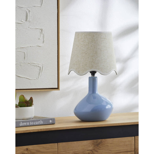 Eiman Rustic Blue/Wheat Table Lamp Home Decor > Lighting > Lamp > Table Lamps TriadCommerceInc