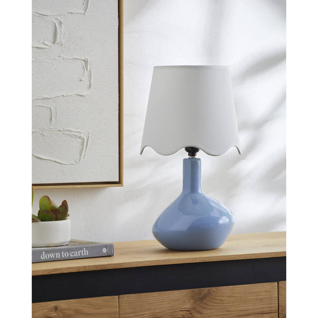 Eiman Rustic Blue/White Table Lamp Home Decor > Lighting > Lamp > Table Lamps TriadCommerceInc