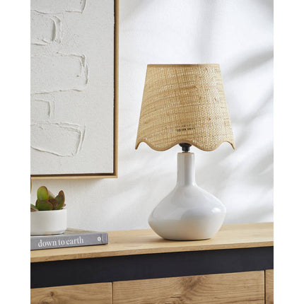 Eiman Rustic Wheat/White Table Lamp Home Decor > Lighting > Lamp > Table Lamps TriadCommerceInc
