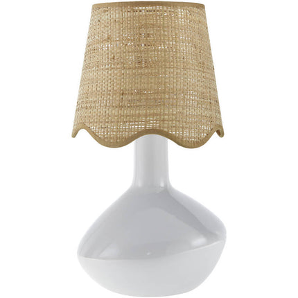 Eiman Rustic Wheat/White Table Lamp Home Decor > Lighting > Lamp > Table Lamps TriadCommerceInc 15"H x 9"W x 9"D