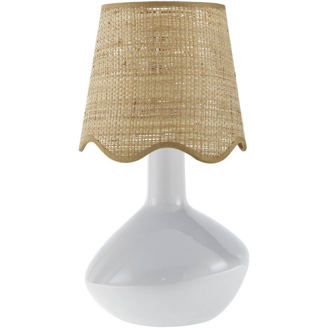 Eiman Rustic Wheat/White Table Lamp Home Decor > Lighting > Lamp > Table Lamps TriadCommerceInc 15"H x 9"W x 9"D