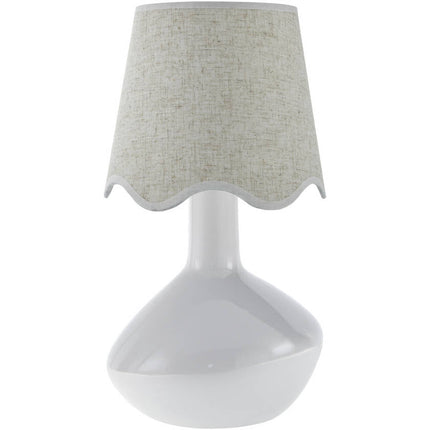 Eiman Rustic White/Wheat Table Lamp Lighting TriadCommerceInc 15"H x 9"W x 9"D