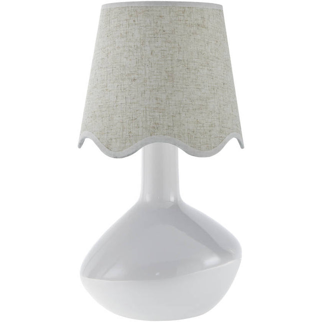 Eiman Rustic White/Wheat Table Lamp Lighting TriadCommerceInc 15"H x 9"W x 9"D