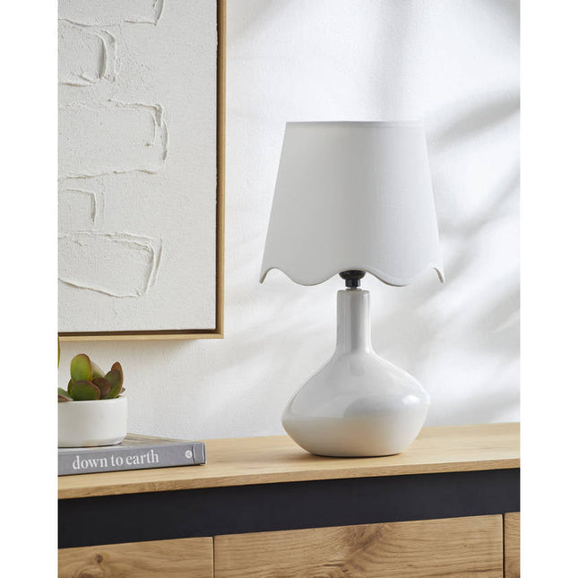 Eiman Rustic White Table Lamp Home Decor > Lighting > Lamp > Table Lamps TriadCommerceInc