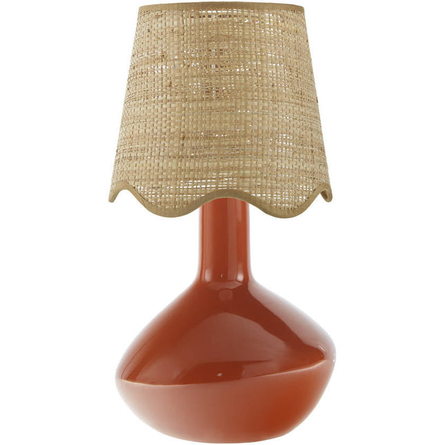 Eiman Rustic Red Table Lamp Home Decor > Lighting > Lamp > Table Lamps TriadCommerceInc 15"H x 9"W x 9"D