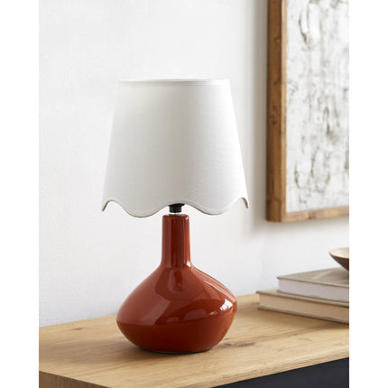 Eiman Rustic Red/White Table Lamp Home Decor > Lighting > Lamp > Table Lamps TriadCommerceInc