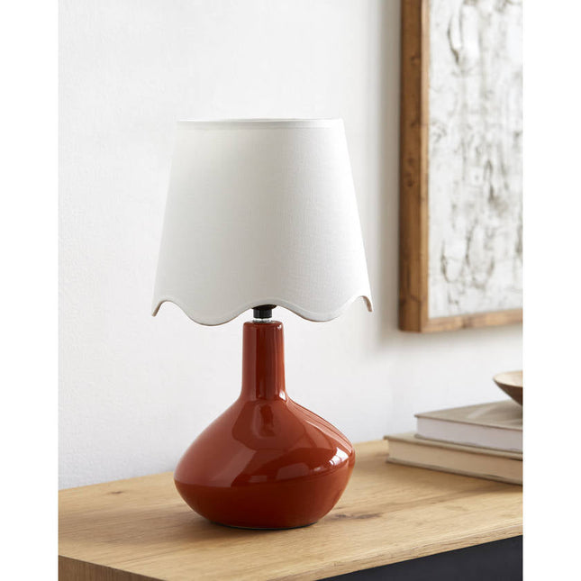 Eiman Rustic Red/White Table Lamp Home Decor > Lighting > Lamp > Table Lamps TriadCommerceInc
