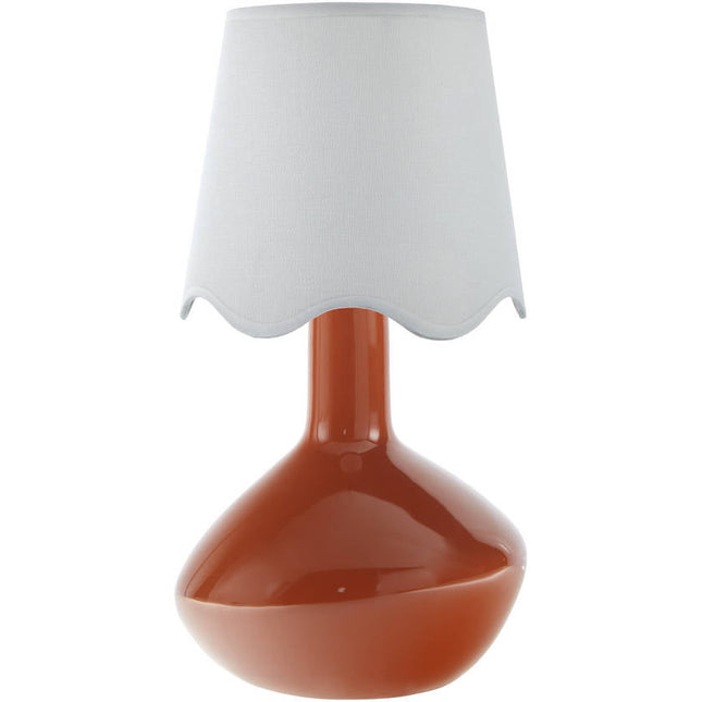 Eiman Rustic Red/White Table Lamp Home Decor > Lighting > Lamp > Table Lamps TriadCommerceInc 15"H x 9"W x 9"D