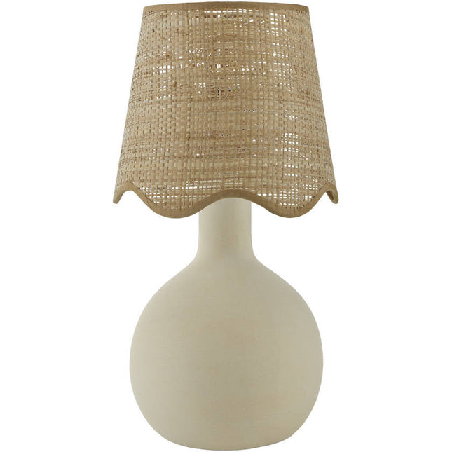 Rondy Rustic Cream Table Lamp Home Decor > Lighting > Lamp > Table Lamps TriadCommerceInc 15"H x 9"W x 9"D