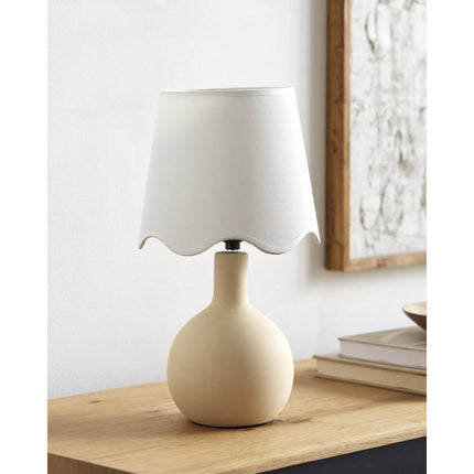 Rondy Rustic Cream/White Table Lamp Home Decor > Lighting > Lamp > Table Lamps TriadCommerceInc