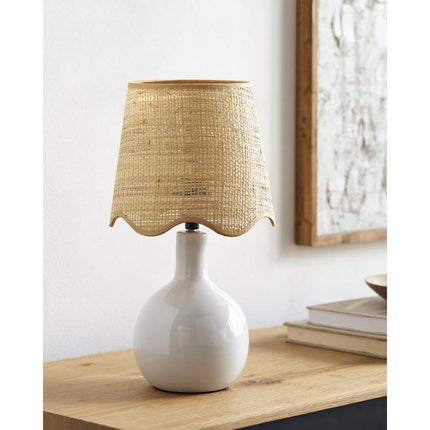 Rondy Rustic Wheat/White Table Lamp Lighting TriadCommerceInc