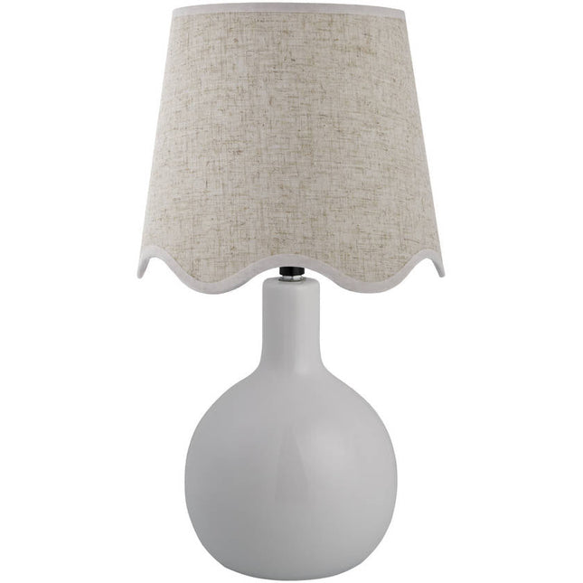 Rondy Rustic White/Wheat Table Lamp Lighting TriadCommerceInc 15"H x 9"W x 9"D