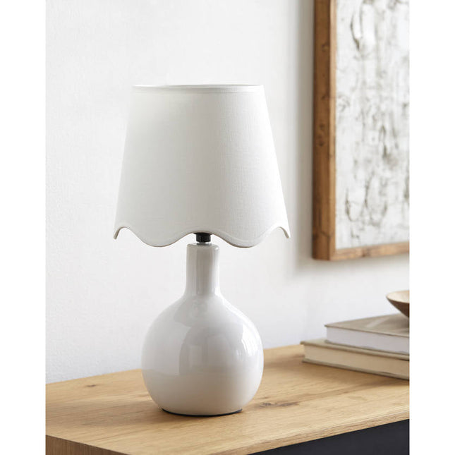 Rondy Rustic White Table Lamp Lighting TriadCommerceInc