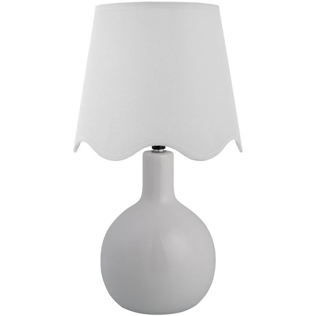 Rondy Rustic White Table Lamp Lighting TriadCommerceInc 15"H x 9"W x 9"D