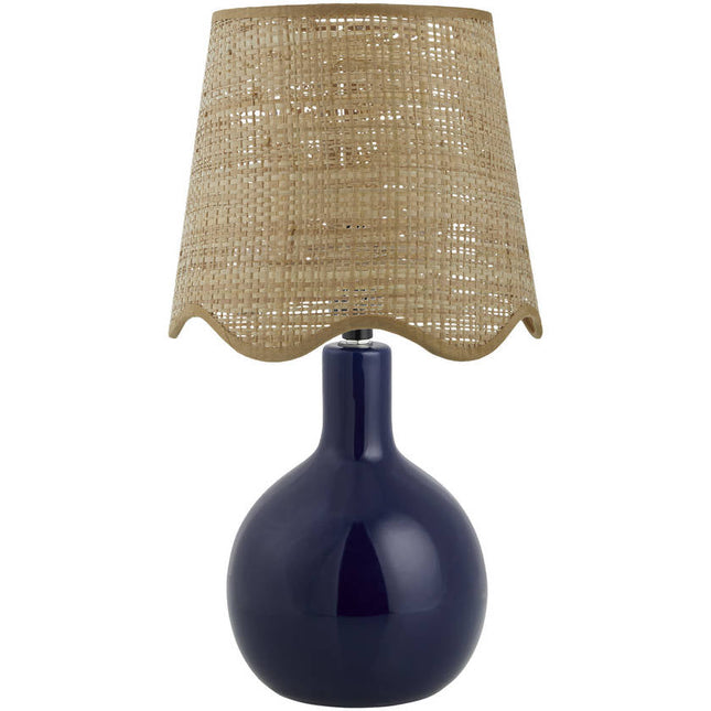 Rondy Rustic Dark Blue Table Lamp Home Decor > Lighting > Lamp > Table Lamps TriadCommerceInc 15"H x 9"W x 9"D