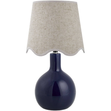 Rondy Rustic Dark Blue/Wheat Table Lamp Lighting TriadCommerceInc 15"H x 9"W x 9"D
