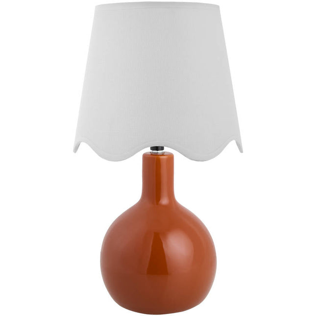 Rondy Rustic Red/White Table Lamp Lighting TriadCommerceInc 15"H x 9"W x 9"D
