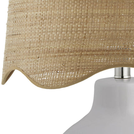 Tereza Rustic White/Wheat Table Lamp Home Decor > Lighting > Lamp > Table Lamps TriadCommerceInc