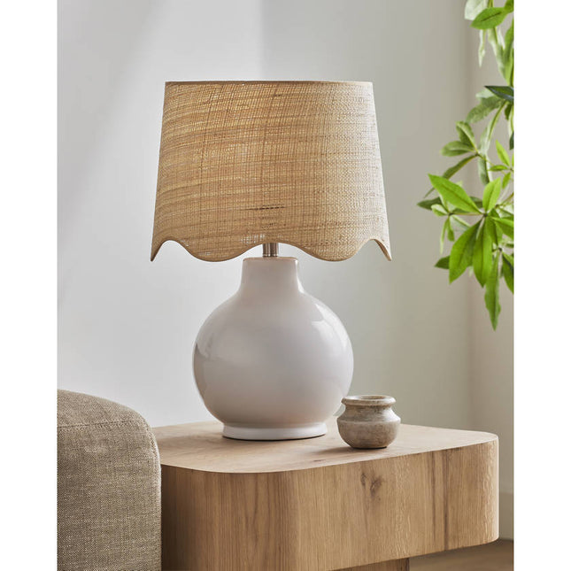 Tereza Rustic White/Wheat Table Lamp Home Decor > Lighting > Lamp > Table Lamps TriadCommerceInc