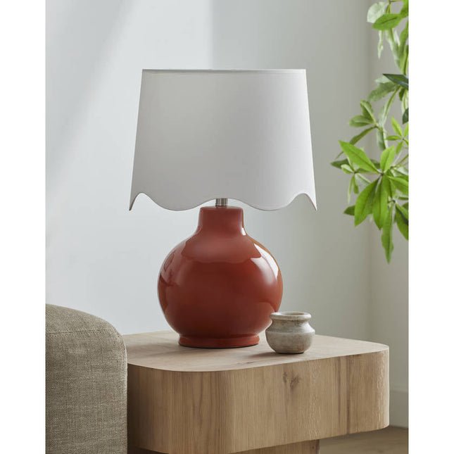 Tereza Rustic Red/White Table Lamp Home Decor > Lighting > Lamp > Table Lamps TriadCommerceInc