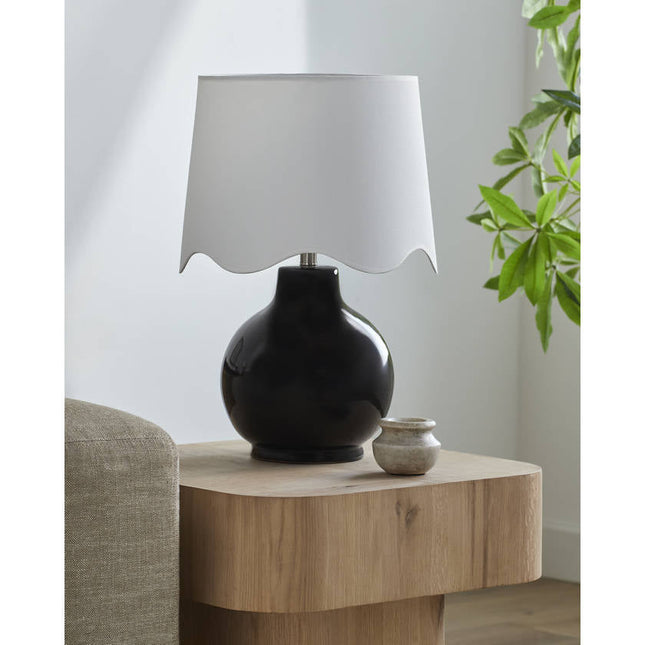 Tereza Rustic Black/White Table Lamp Lighting TriadCommerceInc