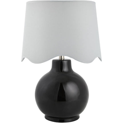 Tereza Rustic Black/White Table Lamp Lighting TriadCommerceInc 22"H x 15"W x 15"D