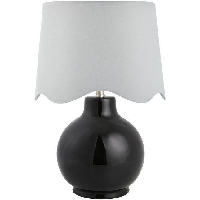 Tereza Rustic Black/White Table Lamp Lighting TriadCommerceInc 22"H x 15"W x 15"D