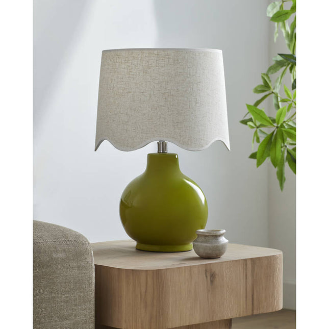 Tereza Rustic Green/Wheat Table Lamp Lighting TriadCommerceInc