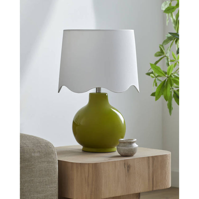 Tereza Rustic Green/White Table Lamp Home Decor > Lighting > Lamp > Table Lamps TriadCommerceInc