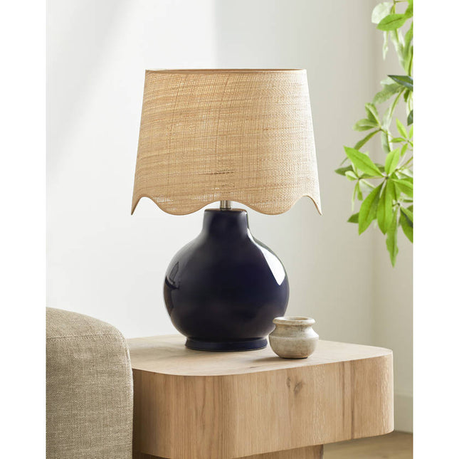 Tereza Rustic Dark Blue Table Lamp Home Decor > Lighting > Lamp > Table Lamps TriadCommerceInc