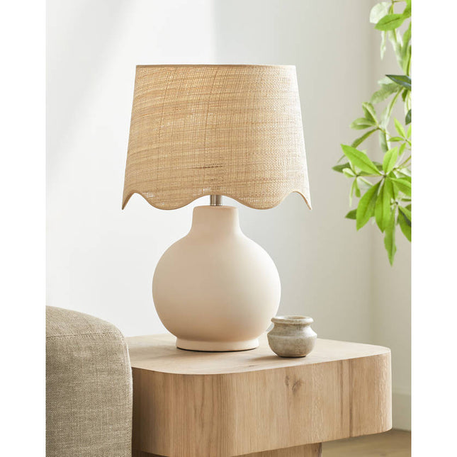 Tereza Rustic Cream Table Lamp Home Decor > Lighting > Lamp > Table Lamps TriadCommerceInc
