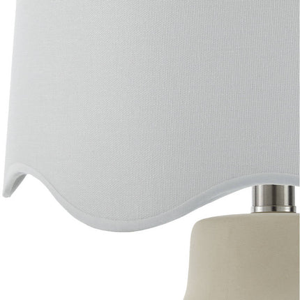 Tereza Rustic Cream/White Table Lamp Lighting TriadCommerceInc