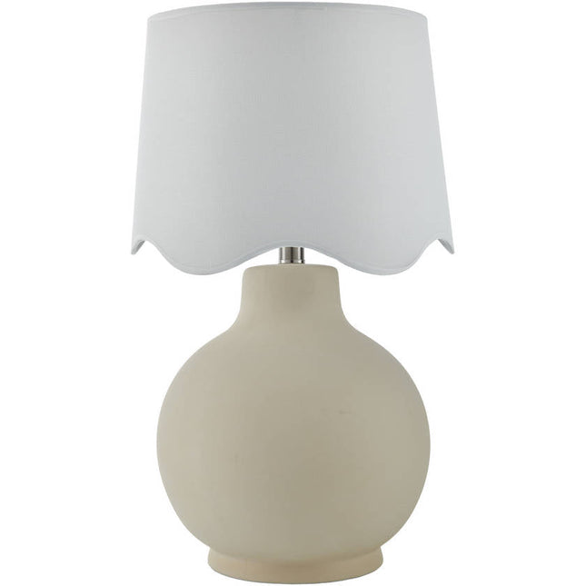Tereza Rustic Cream/White Table Lamp Lighting TriadCommerceInc 22"H x 15"W x 15"D