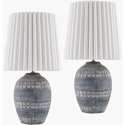 Jon Modern Light Gray Table Lamp Home Decor > Lighting > Lamp > Table Lamps TriadCommerceInc 19"H x 8"W x 8"D