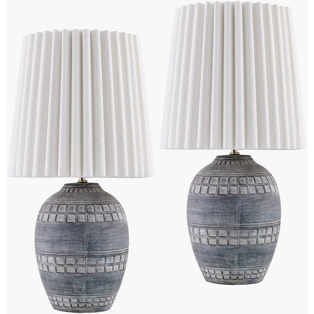 Jon Modern Light Gray Table Lamp Home Decor > Lighting > Lamp > Table Lamps TriadCommerceInc 19"H x 8"W x 8"D