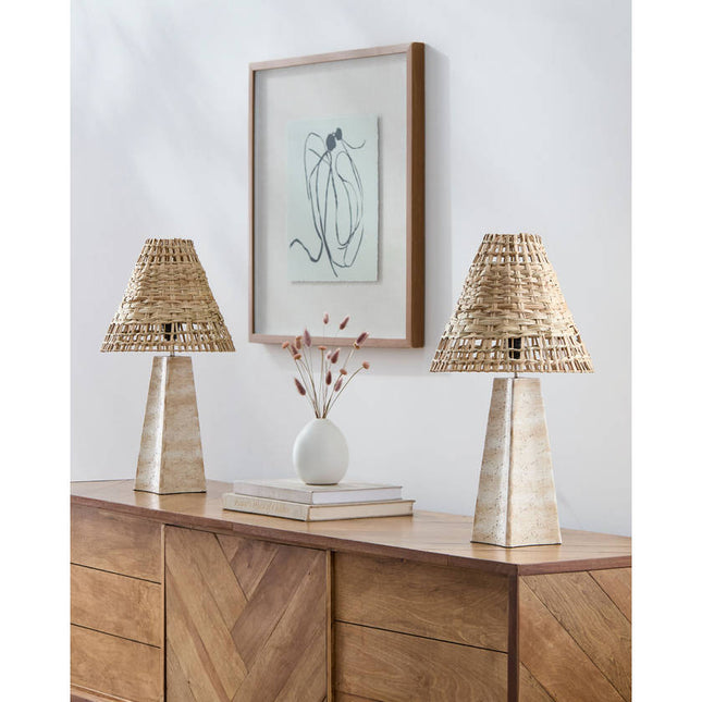 Durand Modern Brown/Light Gray Table Lamp Home Decor > Lighting > Lamp > Table Lamps TriadCommerceInc