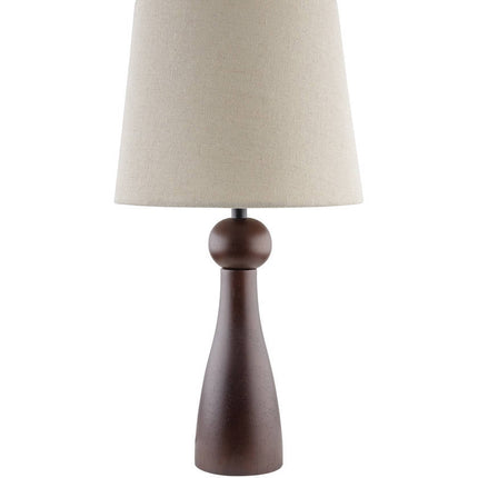 Edgardo Modern Dark Brown Table Lamp Home Decor > Lighting > Lamp > Table Lamps TriadCommerceInc 19"H x 10"W x 10"D
