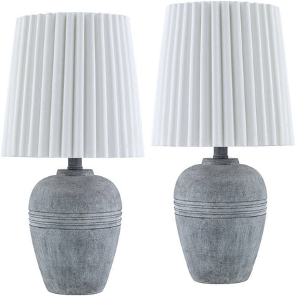 Dwanna Modern Gray Table Lamp Home Decor > Lighting > Lamp > Table Lamps TriadCommerceInc 19"H x 8"W x 8"D