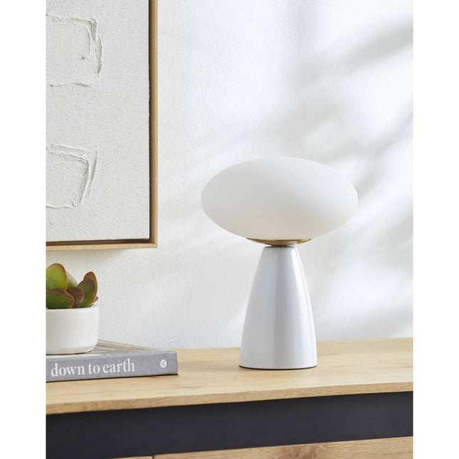 Prentis Modern White Table Lamp Home Decor > Lighting > Lamp > Table Lamps TriadCommerceInc