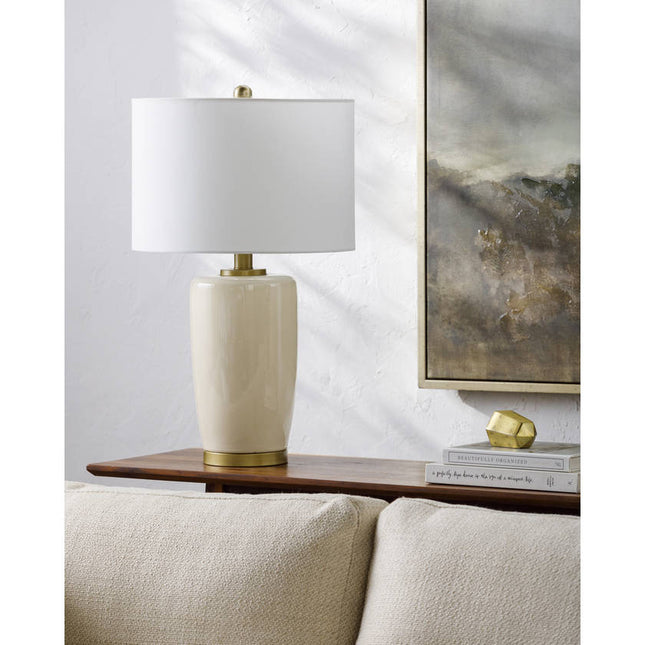 Oakford Traditional Cream Table Lamp Lighting TriadCommerceInc