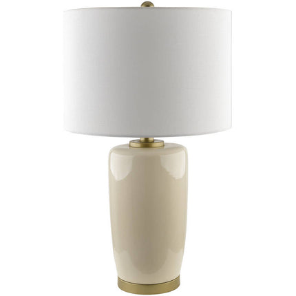 Oakford Traditional Cream Table Lamp Lighting TriadCommerceInc 26"H x 13"W x 13"D