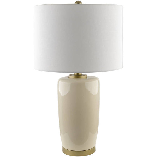 Oakford Traditional Cream Table Lamp Lighting TriadCommerceInc 26"H x 13"W x 13"D
