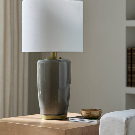 Oakford Traditional Gray Table Lamp Home Decor > Lighting > Lamp > Table Lamps TriadCommerceInc