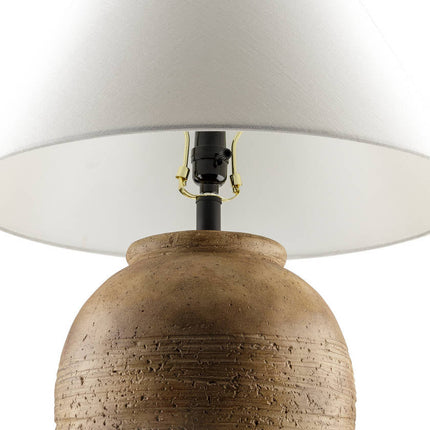 Herschell Traditional Brick/White Table Lamp Home Decor > Lighting > Lamp > Table Lamps TriadCommerceInc